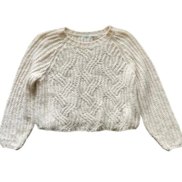Urban Outfitters Kimchi Blue cream cozy cropped sweater size XS - Picture 1 of 5